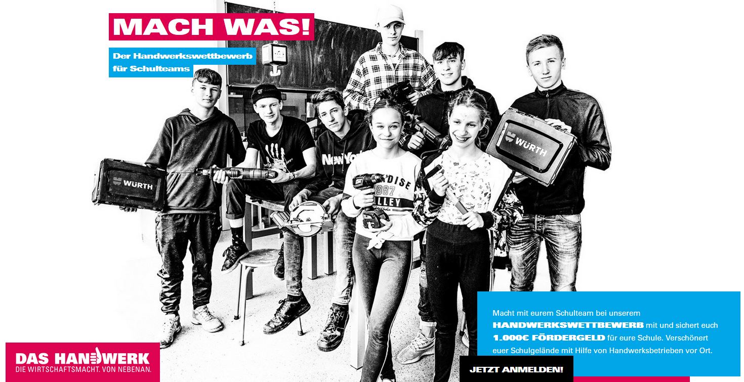 Mach was! Handwerkskammer Kassel unterstützt Handwerkswettbewerb für Schulteams